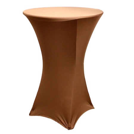 Atlas Commercial Products Spandex Fitted Stretch Table Cover for 30" Cocktail Table, Chocolate SP-CTC-30